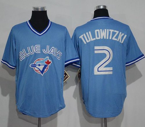 Blue Jays #2 Troy Tulowitzki Light Blue Cooperstown Throwback Stitched MLB Jersey - Click Image to Close